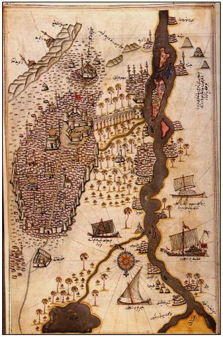Cairo in the Sixteenth Century, (Pīrī Reis, Kitāb-ı Bahriye, Istanbul University Library, no. TY 6605, folio 312).